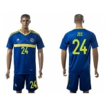 Bosnia Herzegovina #24 Zec Home Soccer Country Jersey