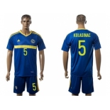 Bosnia Herzegovina #5 Kolasinac Home Soccer Country Jersey