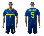 Bosnia Herzegovina #5 Kolasinac Home Soccer Country Jersey