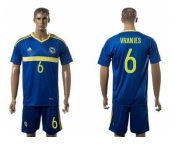 Bosnia Herzegovina #6 Vranjes Home Soccer Country Jersey