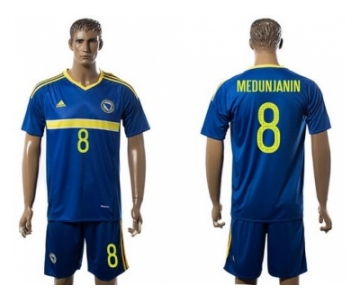 Bosnia Herzegovina #8 Medunjanin Home Soccer Country Jersey