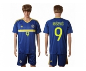 Bosnia Herzegovina #9 Ibisevic Home Soccer Country Jersey