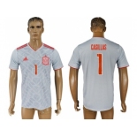 Spain #1 Casillas Away Soccer Country Jersey1