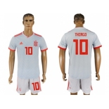 Spain #10 Thiago Away Soccer Country Jersey