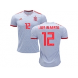 Spain #12 Luis Alberto Away Soccer Country Jersey