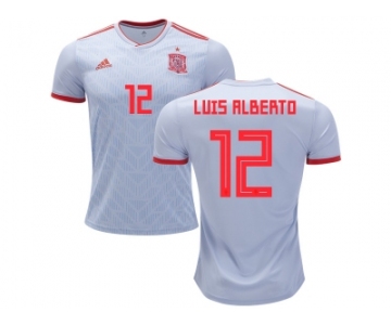 Spain #12 Luis Alberto Away Soccer Country Jersey