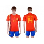 Spain #14 Alonso Home Soccer Country Jersey