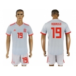 Spain #19 Rodrigo Away Soccer Country Jersey