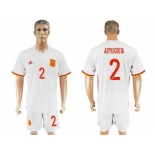 Spain #2 Azpilicueta Away Soccer Country Jersey