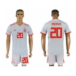 Spain #20 Asensio Away Soccer Country Jersey