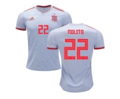 Spain #22 Nolito Away Soccer Country Jersey