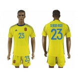 Spain #23 Sergio Rico Yellow Goalkeeper Soccer Country Jersey