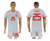 Spain #25 Reina Away Soccer Country Jersey