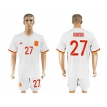 Spain #27 Rodrigo Away Soccer Country Jersey