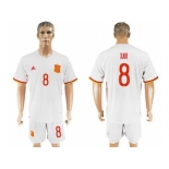 Spain #8 Xavi Away Soccer Country Jersey