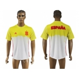 Spain Blank White Training Soccer Country Jersey