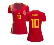 Women Spain #10 Thiago Red Home Soccer Country Jersey