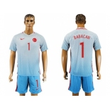 Turkey #1 Babacan Away Soccer Country Jersey