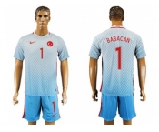 Turkey #1 Babacan Away Soccer Country Jersey