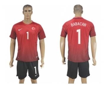 Turkey #1 Babacan Home Soccer Country Jersey