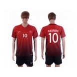 Turkey #10 Basturk Home Soccer Country Jersey