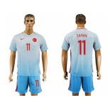 Turkey #11 Sahan Away Soccer Country Jersey