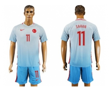 Turkey #11 Sahan Away Soccer Country Jersey