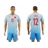 Turkey #12 Tekin Away Soccer Country Jersey