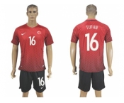 Turkey #16 Tufan Home Soccer Country Jersey