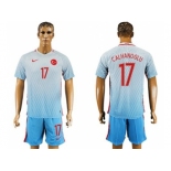 Turkey #17 Calhanoglu Away Soccer Country Jersey