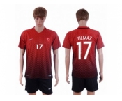 Turkey #17 Yilmaz Home Soccer Country Jersey