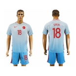 Turkey #18 Erkin Away Soccer Country Jersey