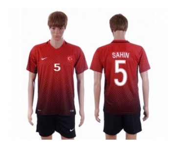 Turkey #5 Sahin Home Soccer Country Jersey