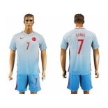 Turkey #7 Gonul Away Soccer Country Jersey