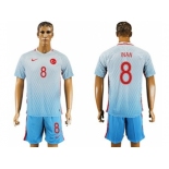 Turkey #8 INAN Away Soccer Country Jersey