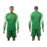 Turkey Blank Green Goalkeeper Long Sleeves Soccer Country Jersey