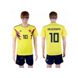 Colombia #10 Valderrama Home Soccer Country Jersey