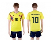 Colombia #10 Valderrama Home Soccer Country Jersey