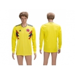 Colombia Blank Home Long Sleeves Soccer Country Jersey