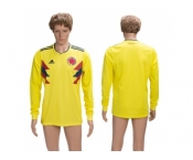 Colombia Blank Home Long Sleeves Soccer Country Jersey