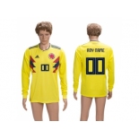 Colombia Personalized Home Long Sleeves Soccer Country Jersey