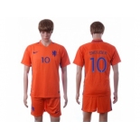 Holland #10 Sneijder Home Soccer Country Jersey