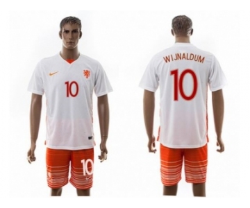 Holland #10 Wijnaldum Away Soccer Country Jersey1