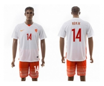 Holland #14 Rekik Away Soccer Country Jersey1