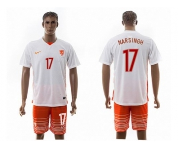 Holland #17 Narsingh Away Soccer Country Jersey1