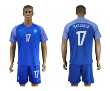 Holland #17 Narsingh Away Soccer Country Jersey