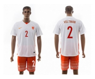 Holland #2 Veltman Away Soccer Country Jersey1