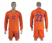 Holland #22 Vorm Home Long Sleeves Soccer Country Jersey