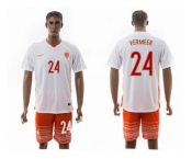 Holland #24 Vermeer Away Soccer Country Jersey1