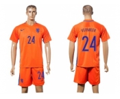 Holland #24 Vermeer Home Soccer Country Jersey